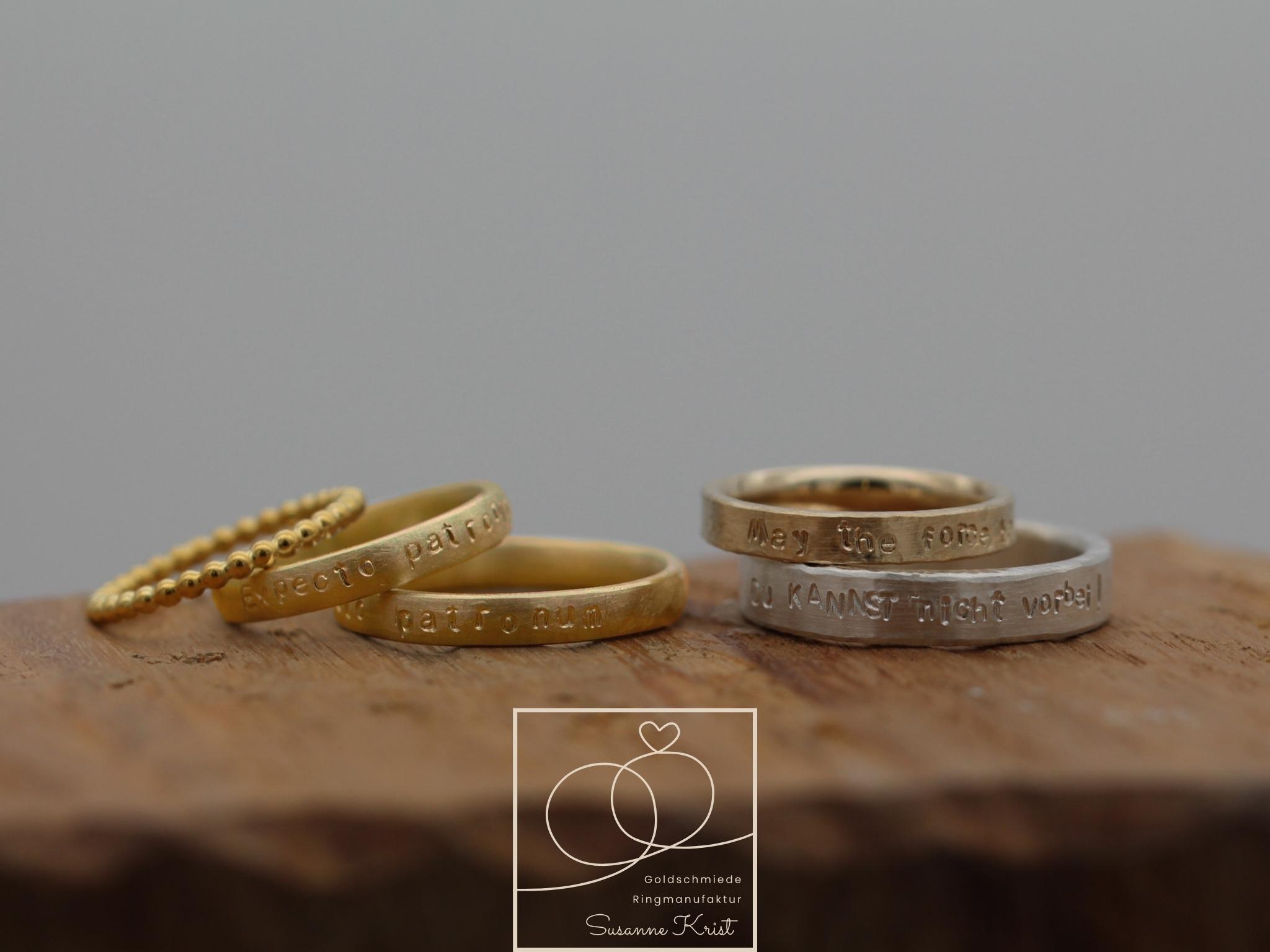 Trauringe für Nerds, Starwars, Harry Potter und Herr der Ringe.